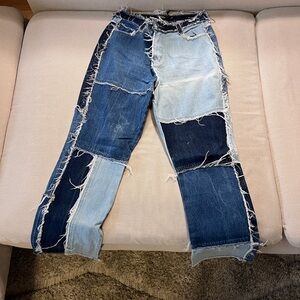 Patchwork Boyfriend Jeans